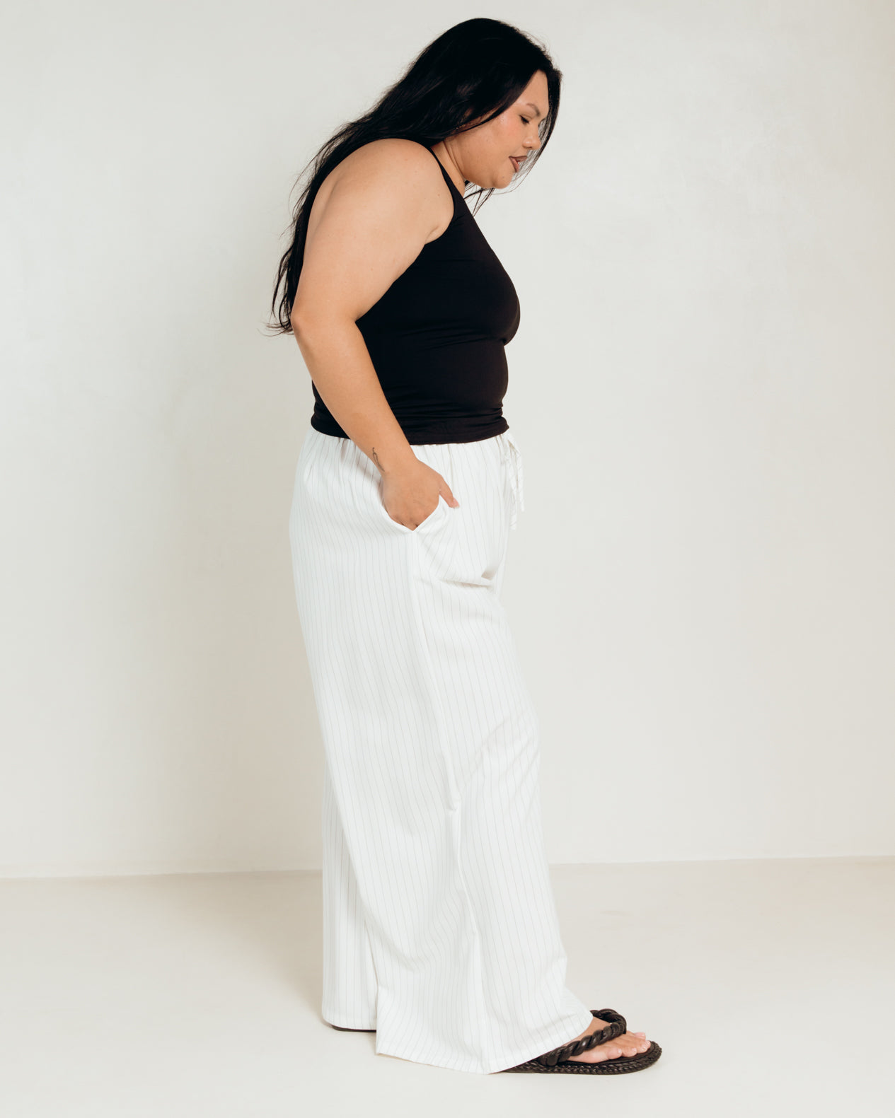 Butter Halter Top in Black - Stretchy & Soft Basics The Lullaby Club
