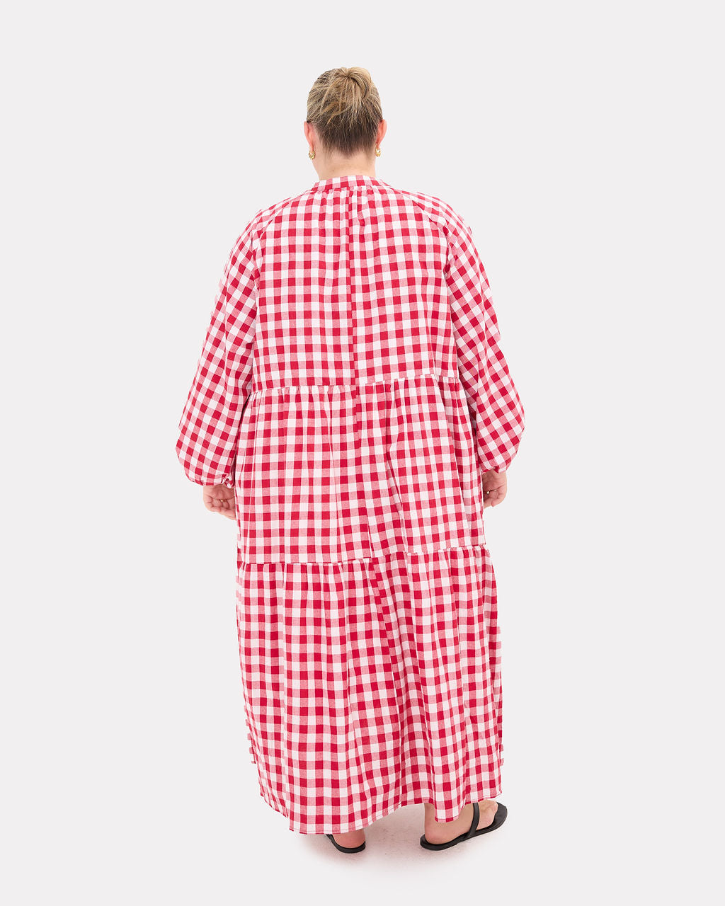 Maxi Avalon Smock in Red Gingham - Maternity & Breastfeeding Friendly - The Lullaby Club