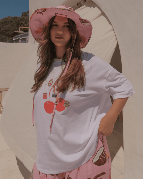 FINAL SALE | Slouchy Tee | Cherry Spritz