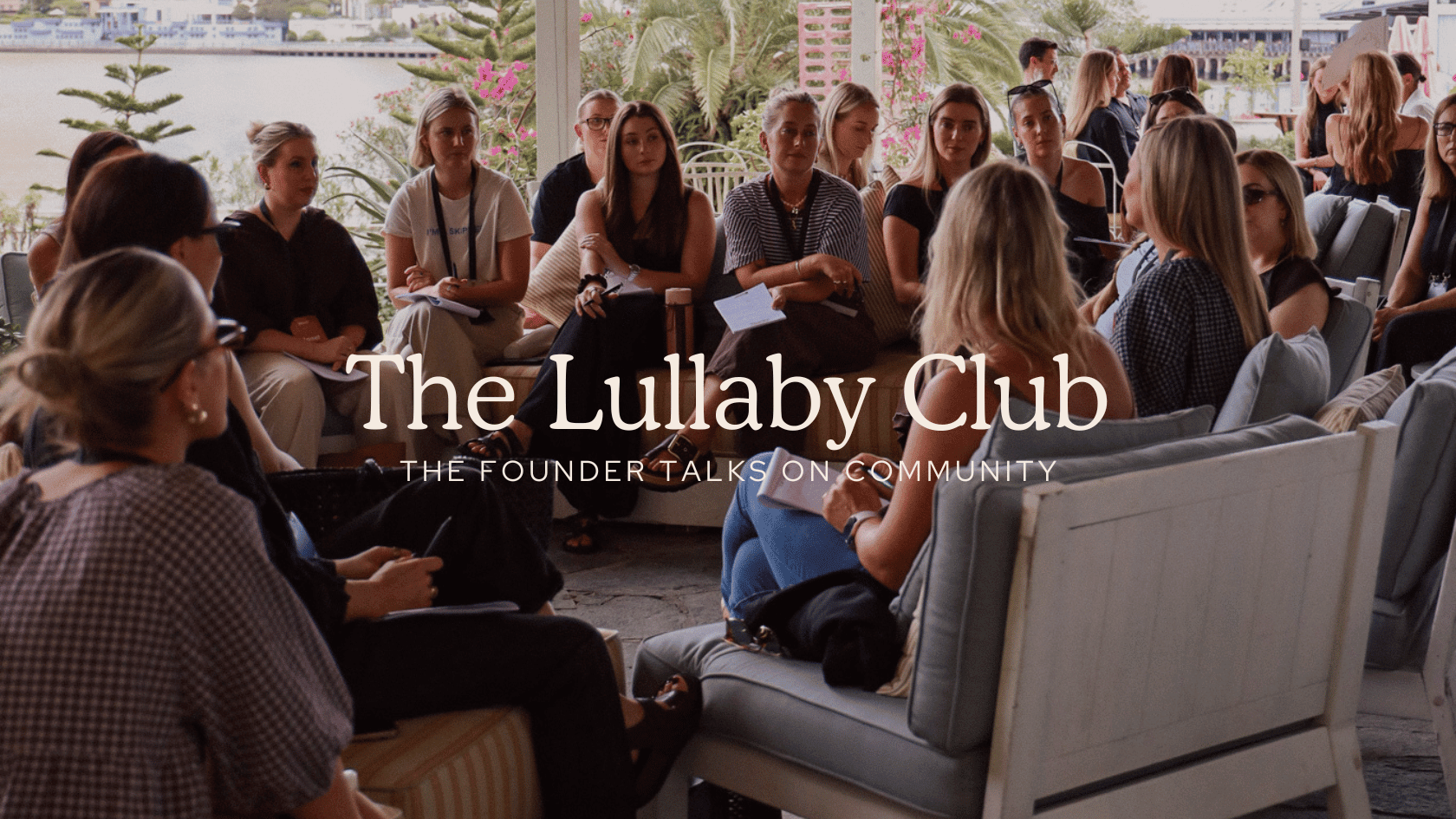 The Lullaby Club founder Marisa leading a discussion about community at an ecommerce founders event