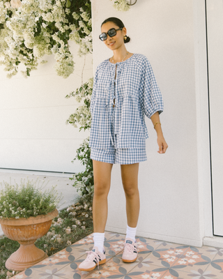 Matilda Shorts | Blue Gingham