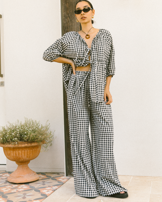 Posey Pants | Black Gingham