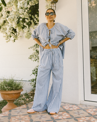 Posey Pants | Blue Gingham