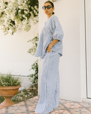 Posey Pants | Blue Gingham