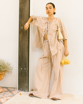 Posey Pants | Caramel Gingham