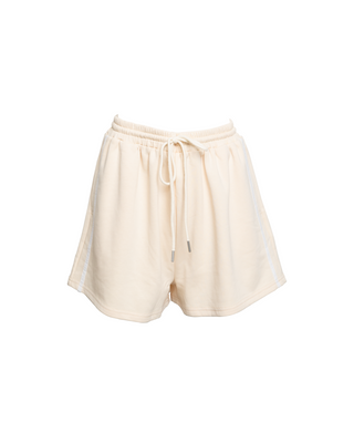 Essentials Track Shorts | Beige & White