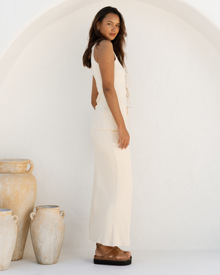 Mila Maxi Skirt | Vanilla