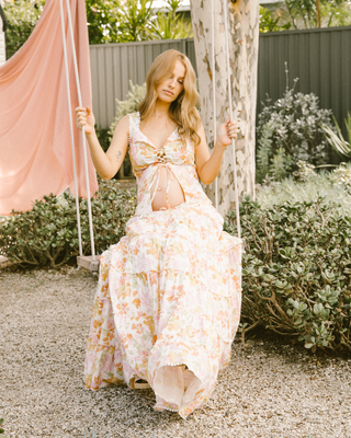 Robyn Maxi Skirt | Pastel Petals