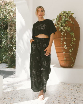 Lacey Pants | Black Caliente