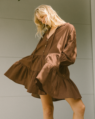 Avalon Smock Dress | Brown