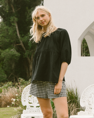 Matilda Shorts | Black Gingham (PRE-ORDER)