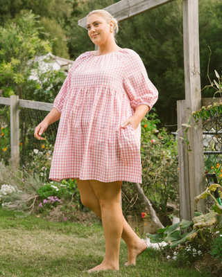 Florence Mini Dress | Pink Gingham