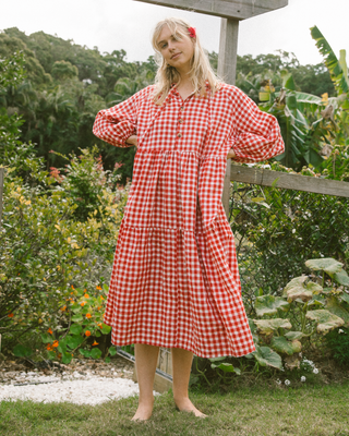 Maxi Avalon Smock Dress | Red Gingham | PRE-ORDER