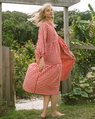 Maxi Avalon Smock Dress | Red Gingham | PRE-ORDER