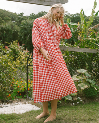 Maxi Avalon Smock Dress | Red Gingham | PRE-ORDER