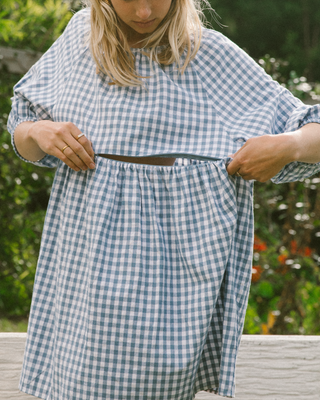 Florence Mini Dress | Blue Gingham (PRE-ORDER)