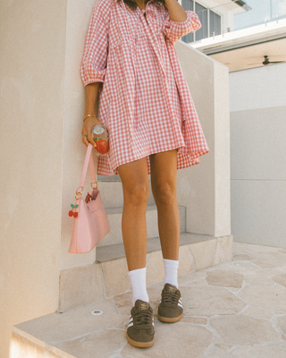 Florence Mini Dress | Pink Gingham