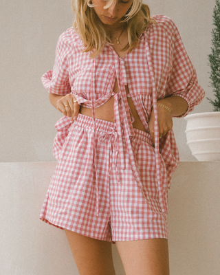 Matilda Shorts | Pink Gingham (PREORDER)