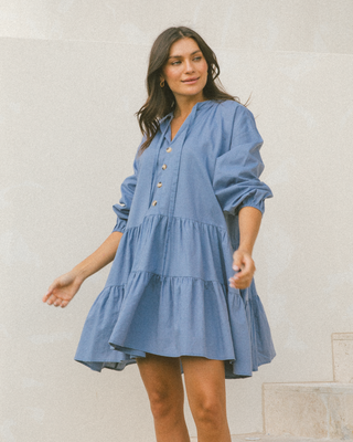 Avalon Smock Dress | Blue