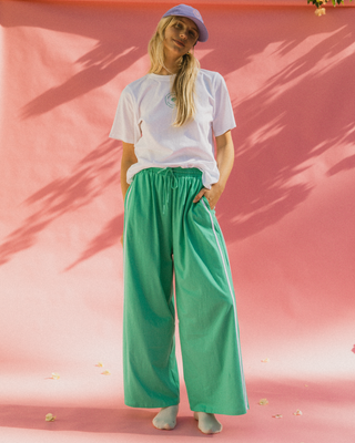 Essentials Pants | Green & White