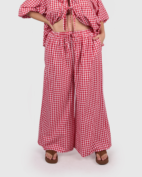 Posey Pants | Red Gingham