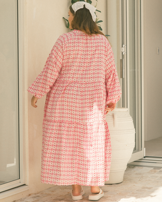 Maxi Avalon Smock Dress | Gingham Hearts