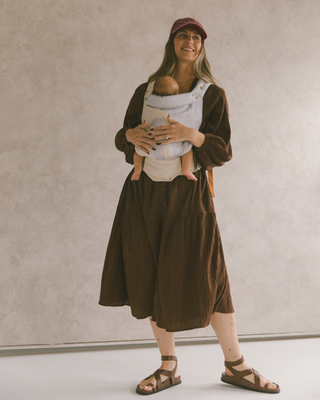 Maxi Ruby Smock Dress | Brown Crepe