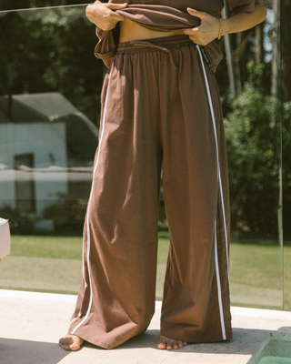 Essentials Pants | Brown & White