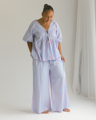 Posey Pants | Purple & Blue Stripe