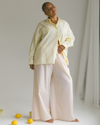 Posey Pants | Yellow & Purple Stripe