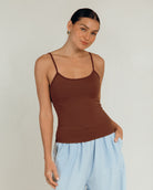 Butter Tank in Chocolate - Basics in Extended Size Range AU 6-26 - The Lullaby Club