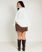 Daisy Smock Top in White - Extended Size Range AU 6-26 - The Lullaby Club