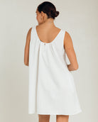 Evie Mini Dress in White Pinstripe - Size Inclusive Maternity Wear AU 6-26 - The Lullaby Club