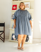 Florence Mini Dress in Navy Gingham - Hidden Breastfeeding Zip - The Lullaby Club