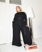 Isla Pants in Black - Wide-Legged Maternity Pants - The Lullaby Club