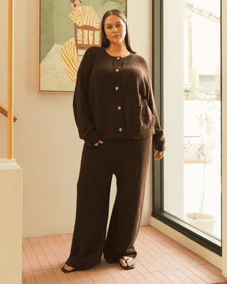 Kevina Knit Cardi | Chocolate