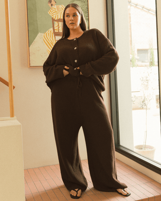 Kevina Knit Cardi | Chocolate