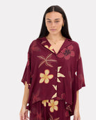 Lacey Shirt in Velvet Bloom | Breastfeeding Friendly Shirt | The Lullaby Club