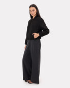 Lucia Bomber in Black | Size Inclusive Maternity Wear | The Lullaby Club