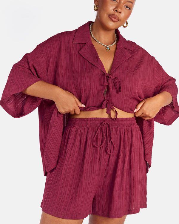 Matilda Shorts | Wine Crepe