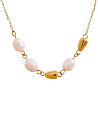 Pearl Aura Necklace | Gold