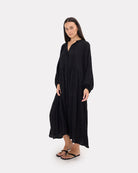 Ruby Maxi in Black Crepe - Size Inclusive AU 6-26 - The Lullaby Club