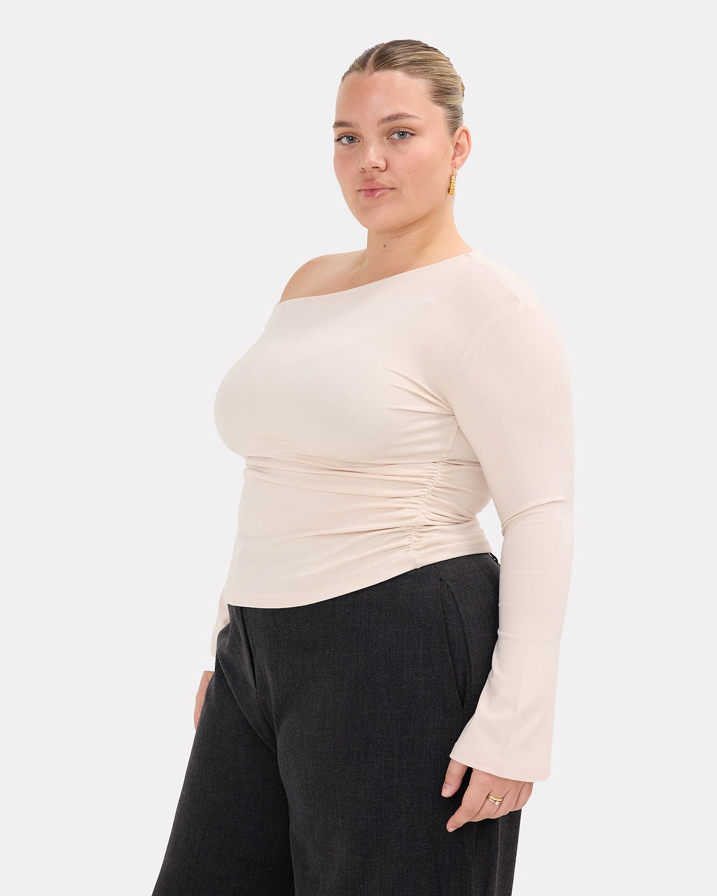 Wren Top in Beige | Size Inclusive AU 6-26 | The Lullaby Club