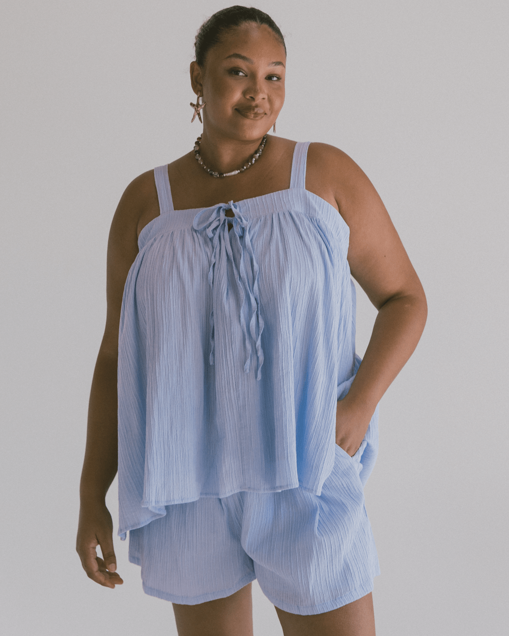 Zimi Top | Periwinkle | Size Inclusive & Breast-feeding Friendly