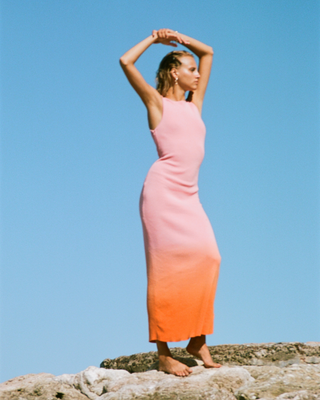 WAREHOUSE SALE | Hazel Knit Dress | Sunset Ombre