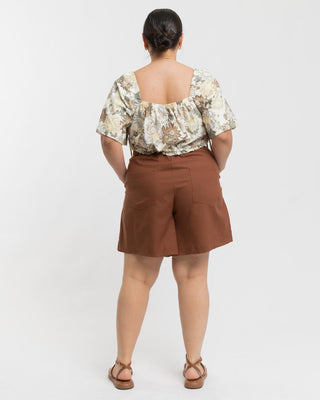 WAREHOUSE SALE | Maggie Tailored Shorts | Brown