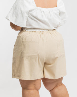 WAREHOUSE SALE | Maggie Tailored Shorts | Beige