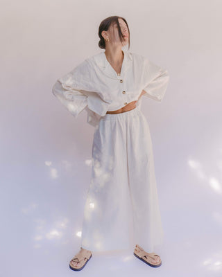 Women's Lounge Pants // White - The Lullaby Club