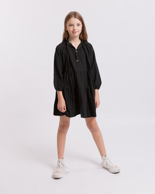 The Lullaby Club_Mini Avalon Smock Dress_Kids Long Sleeve Smock Dress